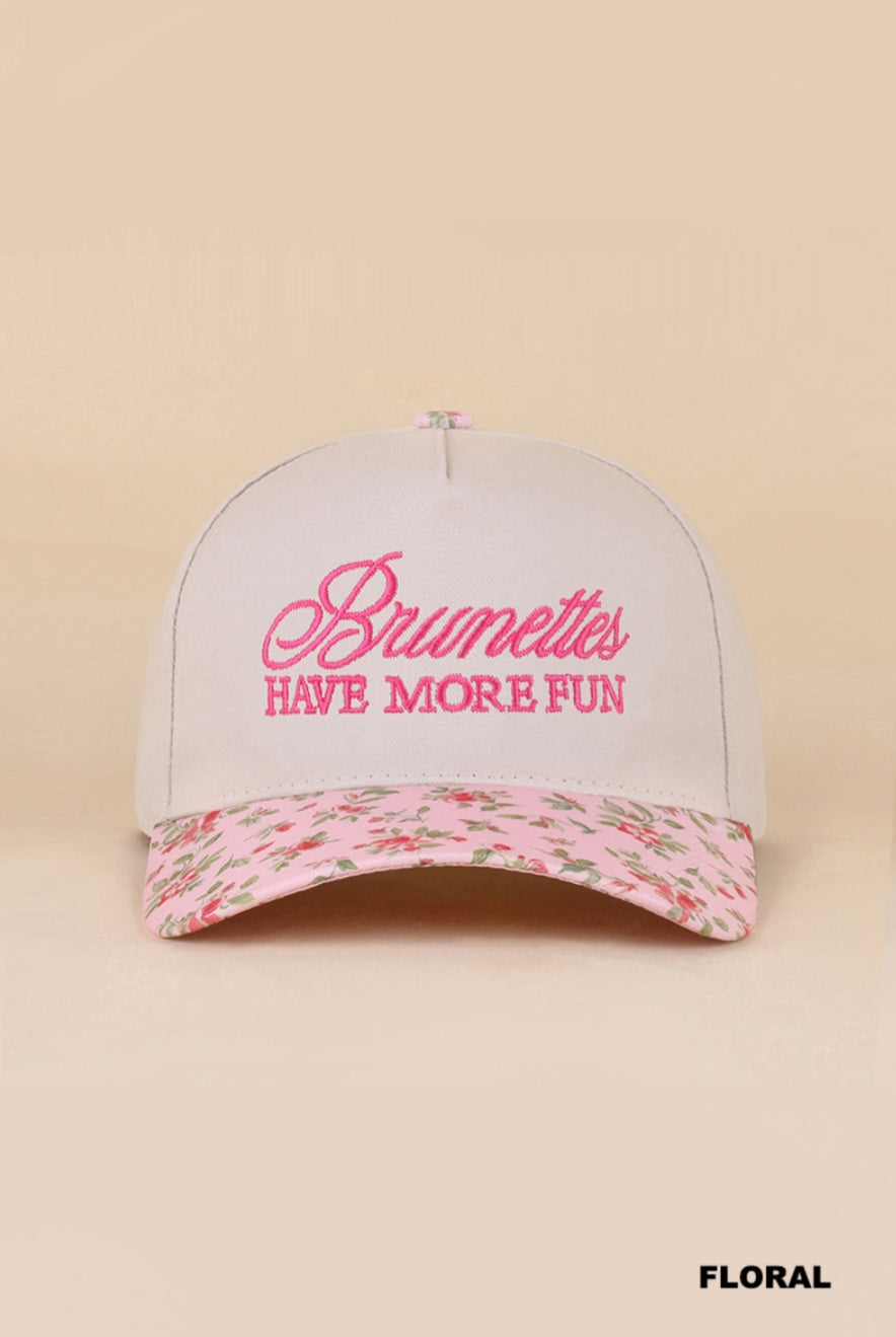 Have More Fun Hat Baseball hat Zenana Brunette