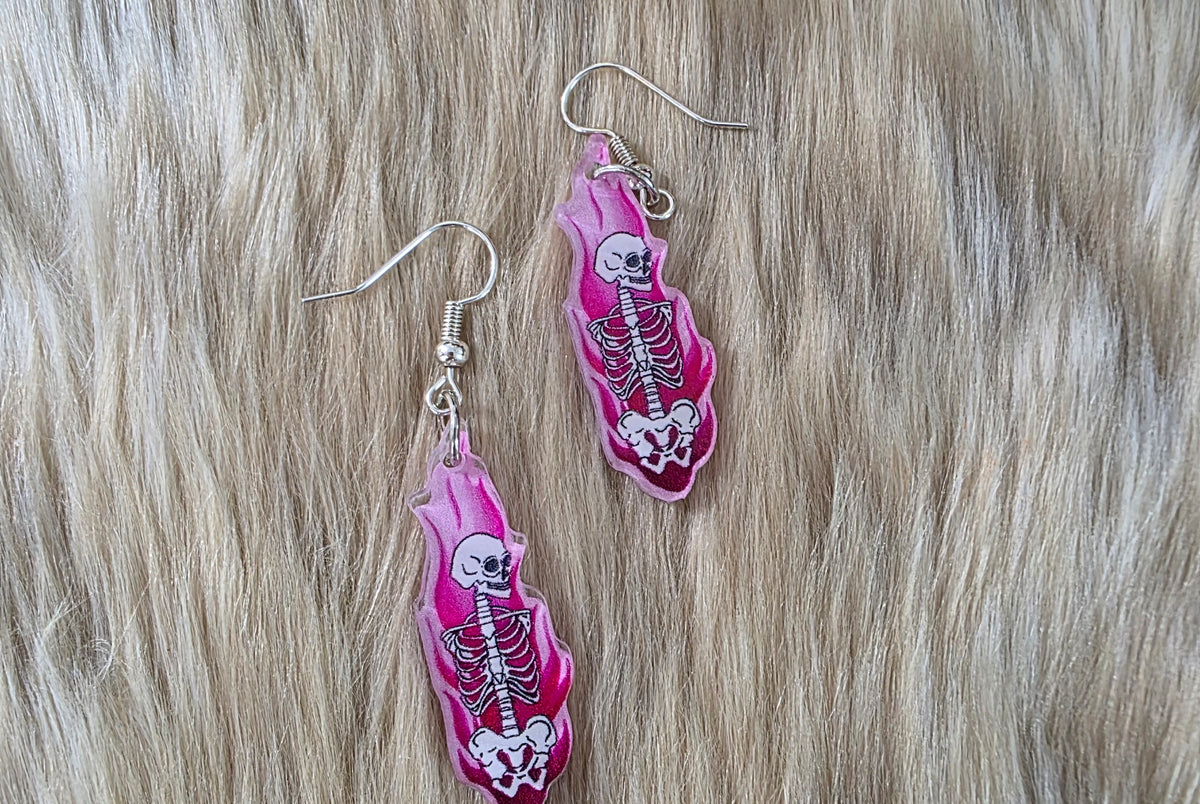 Hotter Than Hell Earrings Novelty Earrings Vintage Vibes Boutique