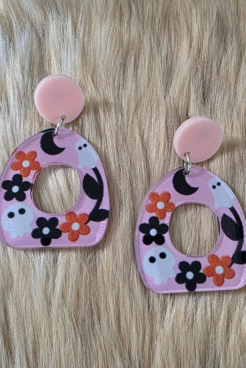 Boo Bloom Earrings Novelty Earrings Vintage Vibes Boutique