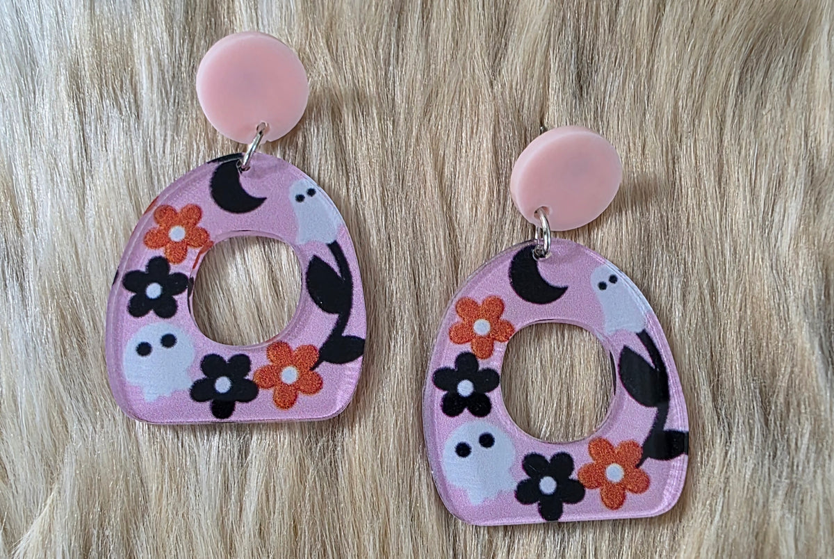 Boo Bloom Earrings Novelty Earrings Vintage Vibes Boutique