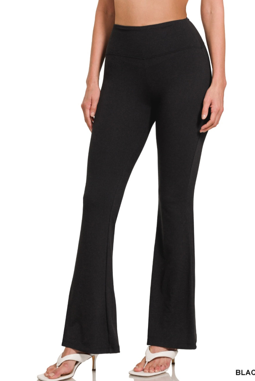 Kick Back Flares Casual Pants Zenana