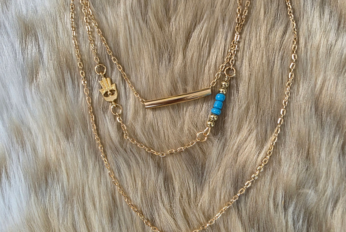 Lucky Eye Layered Necklace Necklace Vintage Vibes Boutique