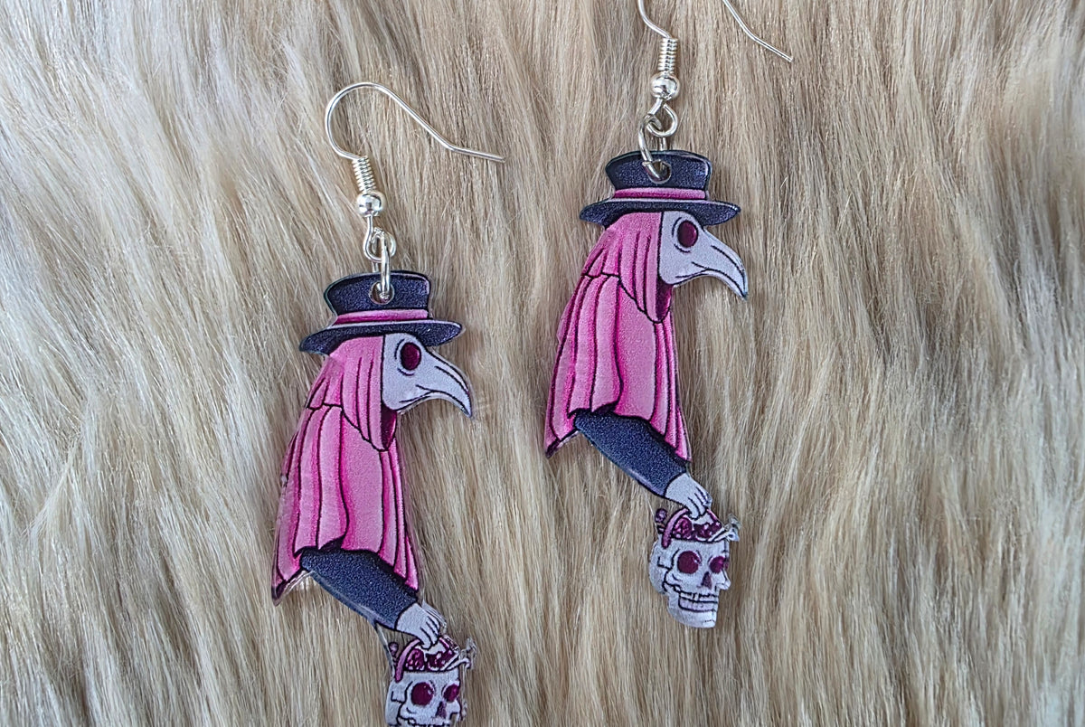 Pretty in Plague Earrings Novelty Earrings Vintage Vibes Boutique