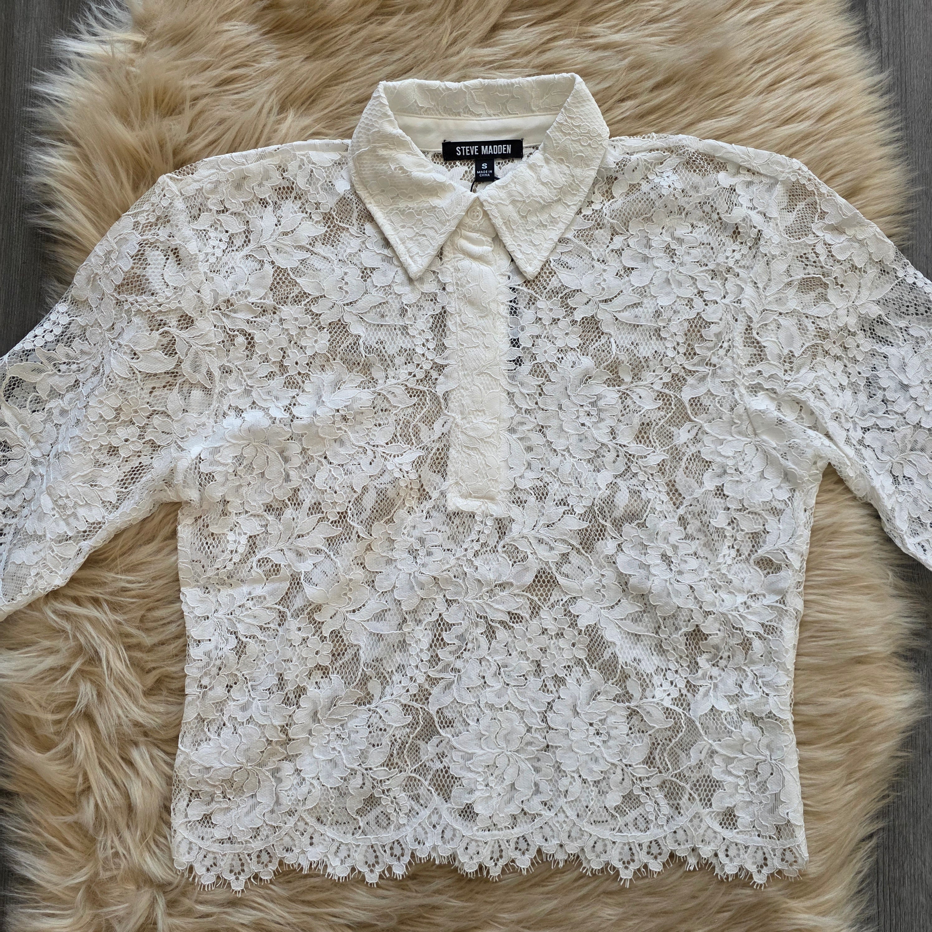 Monette Lace Top Blouse Steve Madden