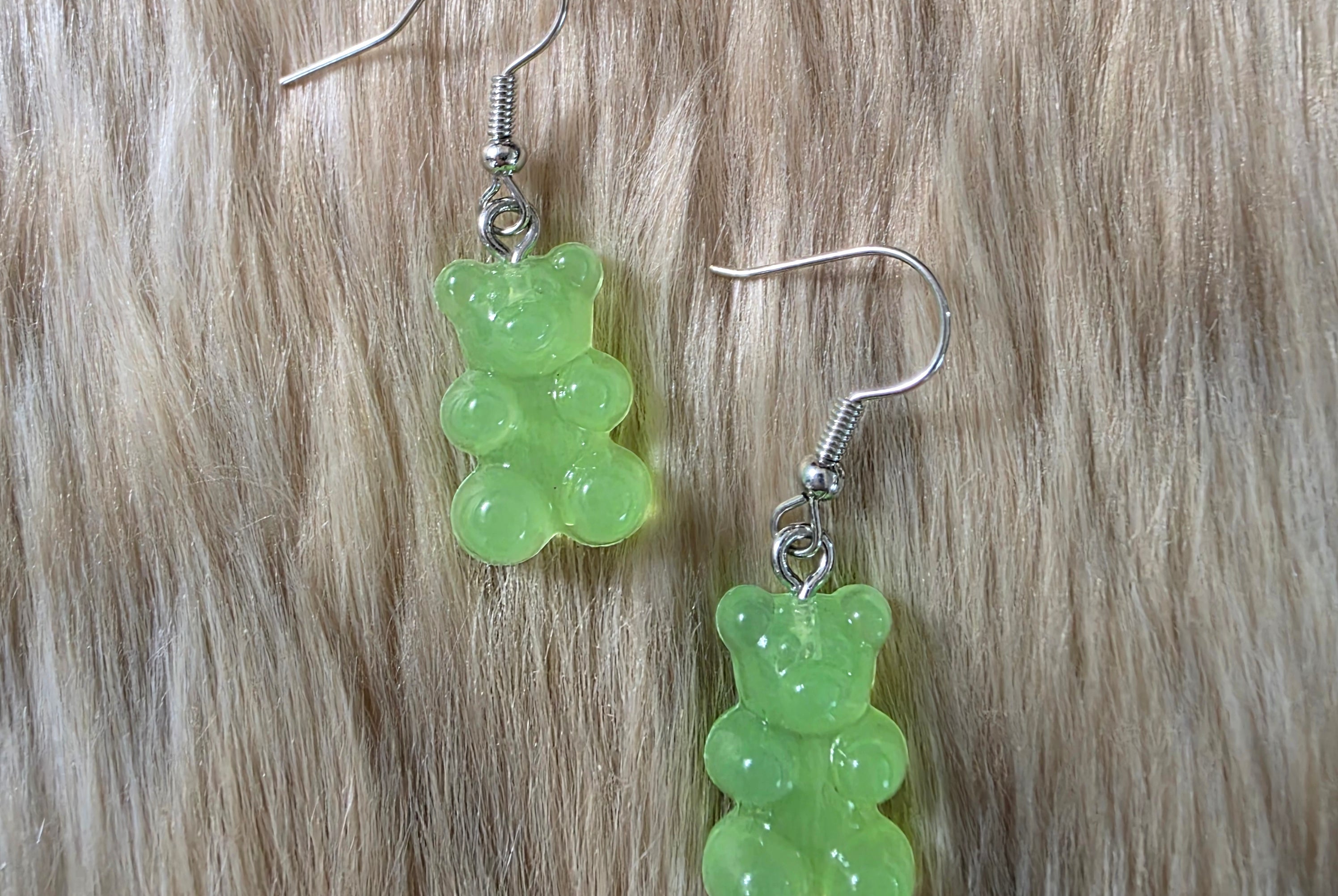 Gummy Bear Earrings Novelty Earrings Vintage Vibes Boutique Green