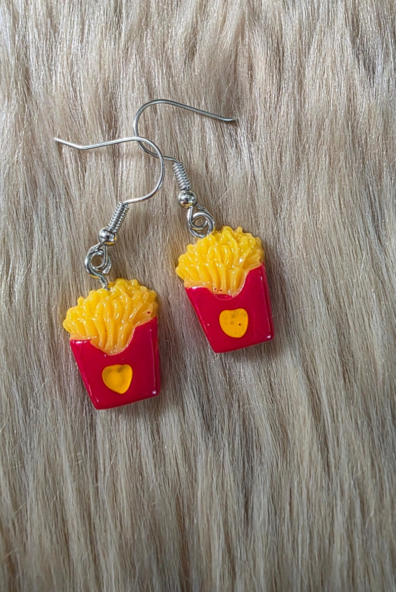 French Fry Earrings Novelty Earrings Vintage Vibes Boutique