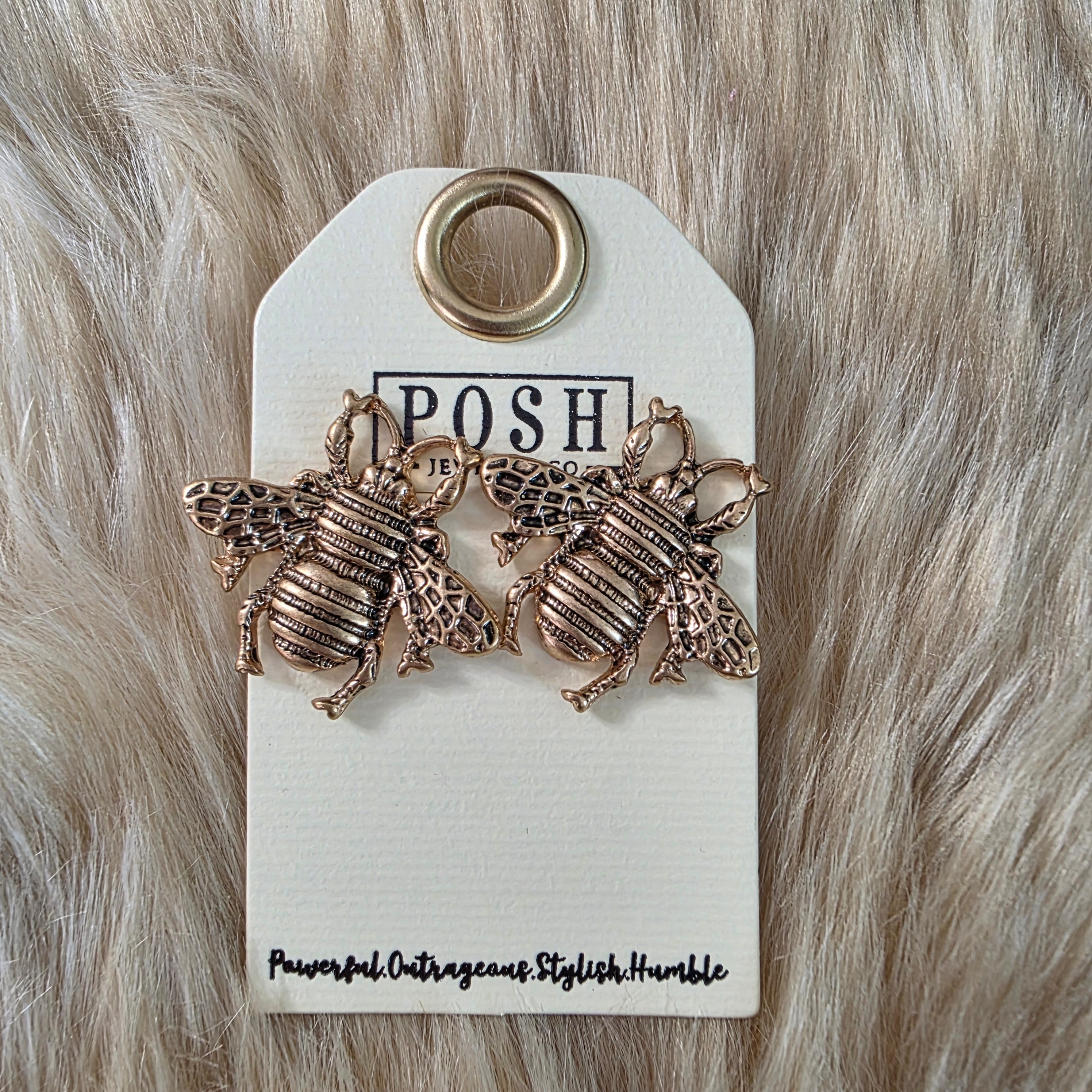 Bee Earrings Earrings Pink Panache
