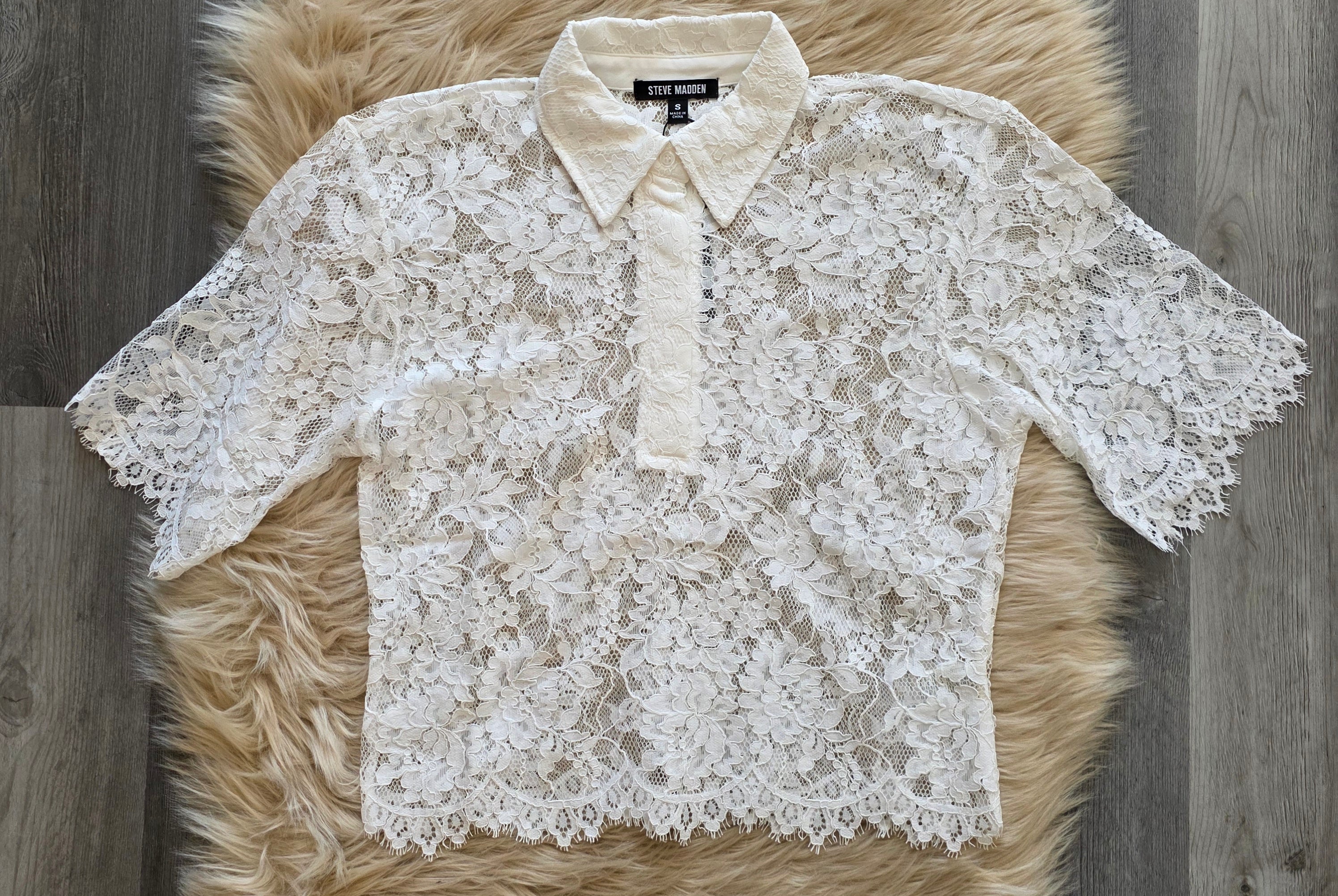 Monette Lace Top Blouse Steve Madden