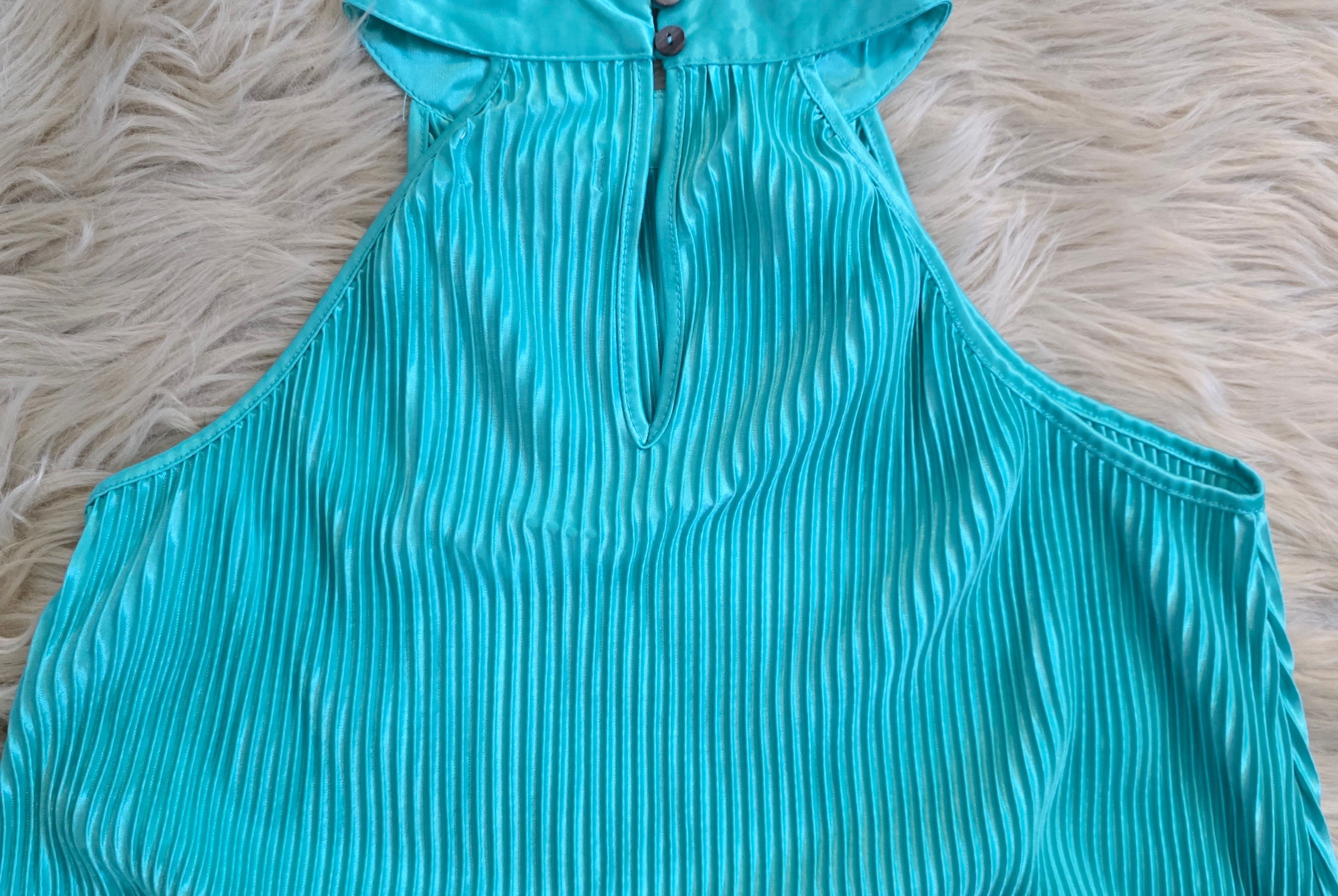 Sea Glass Pleated Dress Mini Dress She + Sky