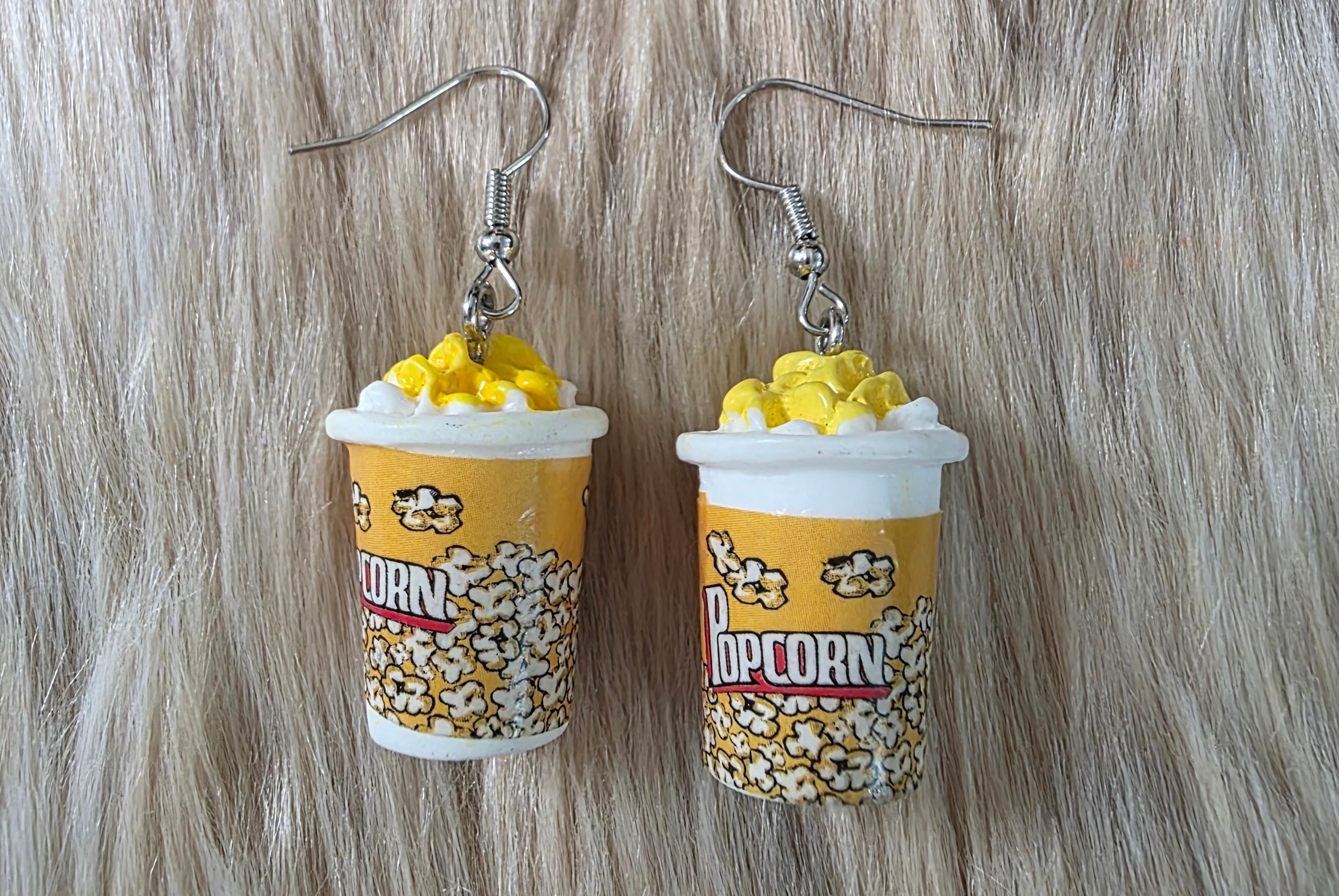 Popcorn Earrings Novelty Earrings Vintage Vibes Boutique
