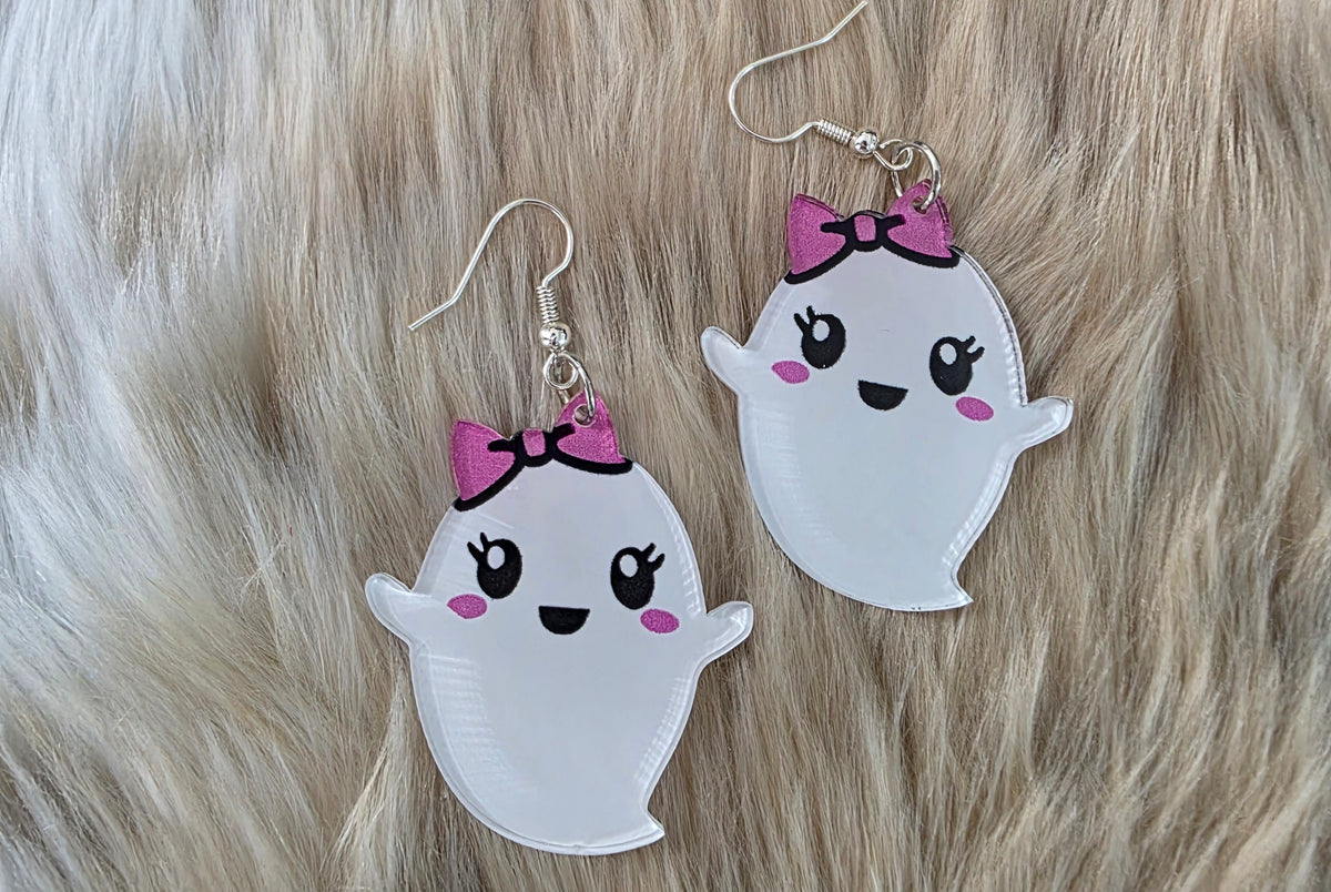 Girly Ghost Earrings Novelty Earrings Vintage Vibes Boutique