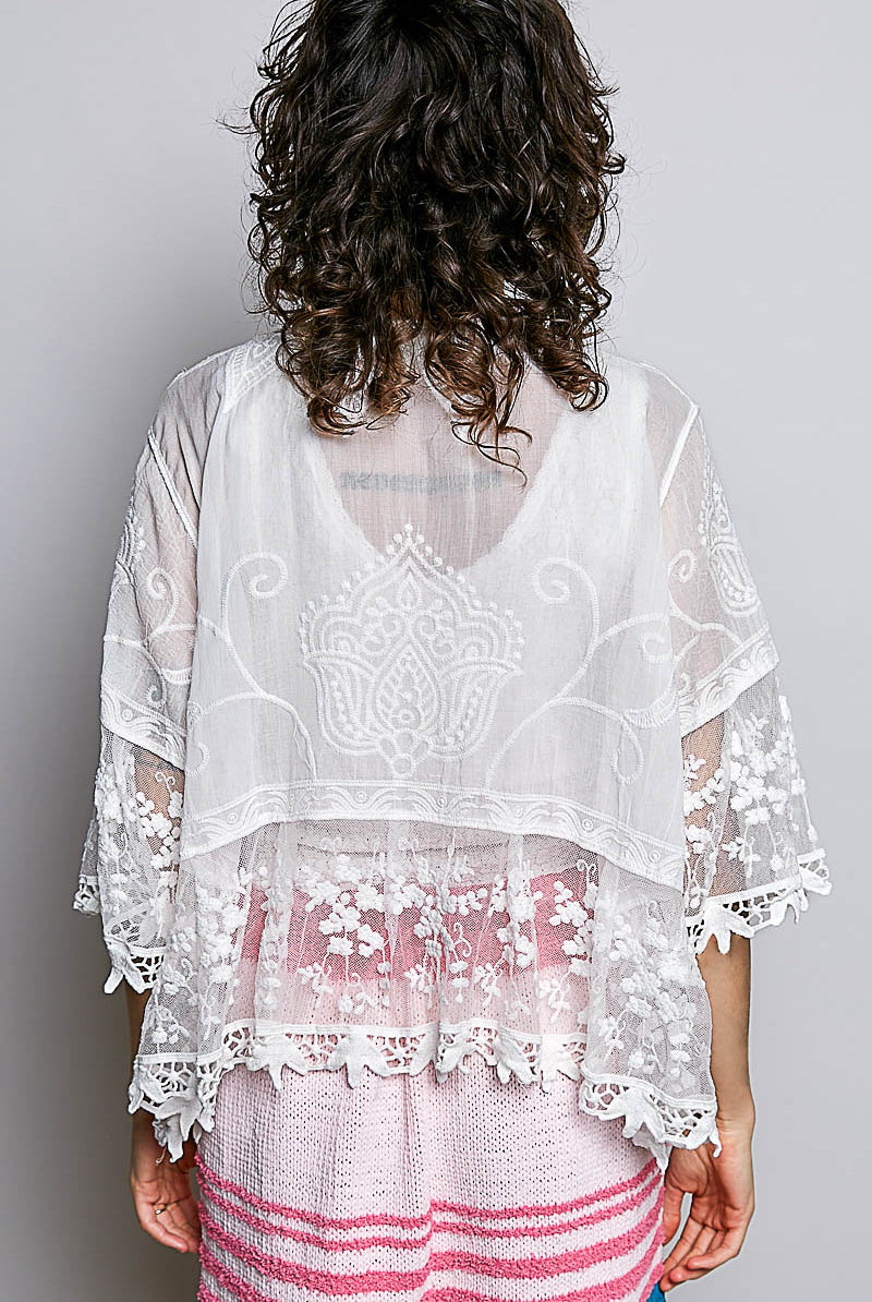 Lace & Daydreams Kimono Sweater POL