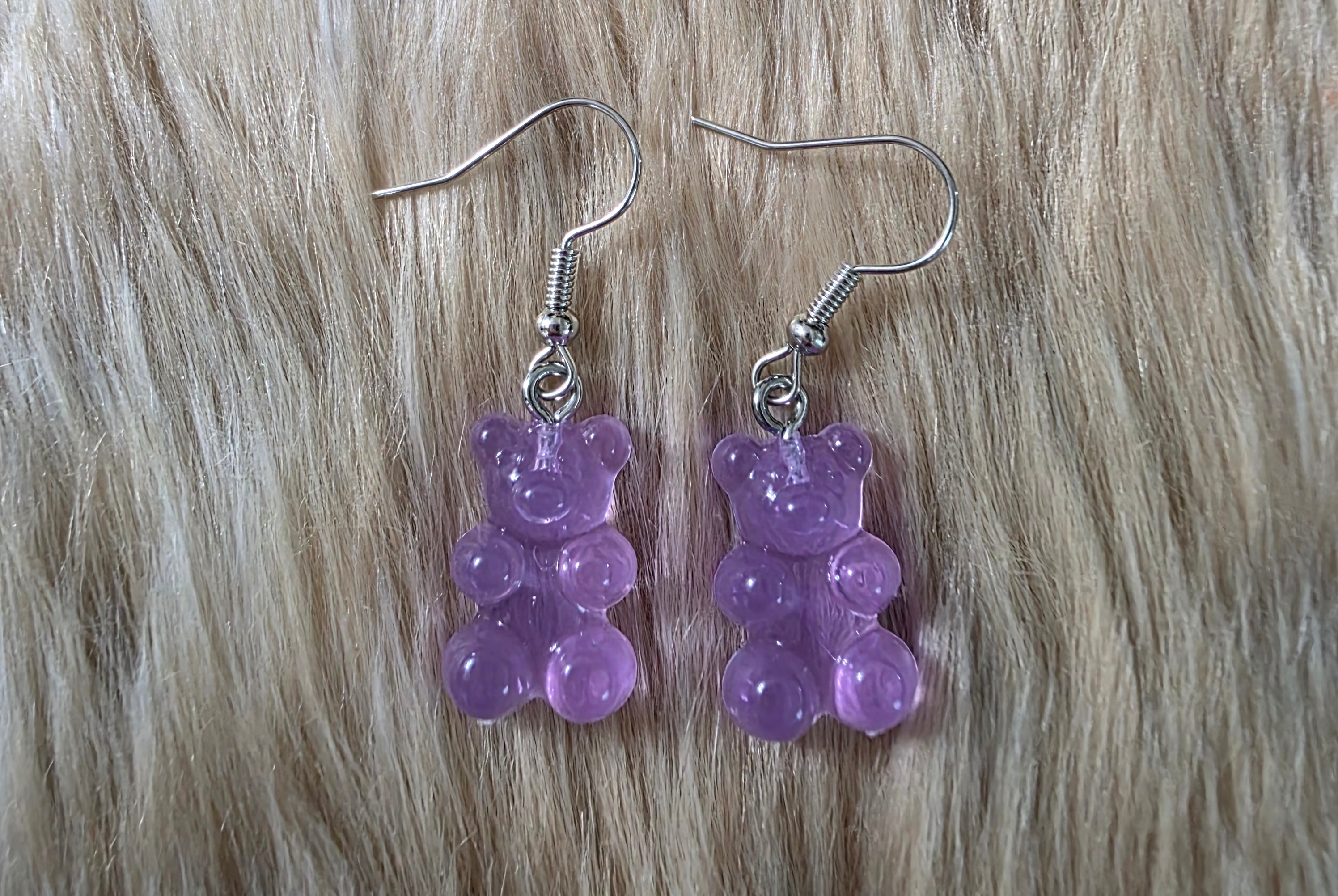 Gummy Bear Earrings Novelty Earrings Vintage Vibes Boutique Purple