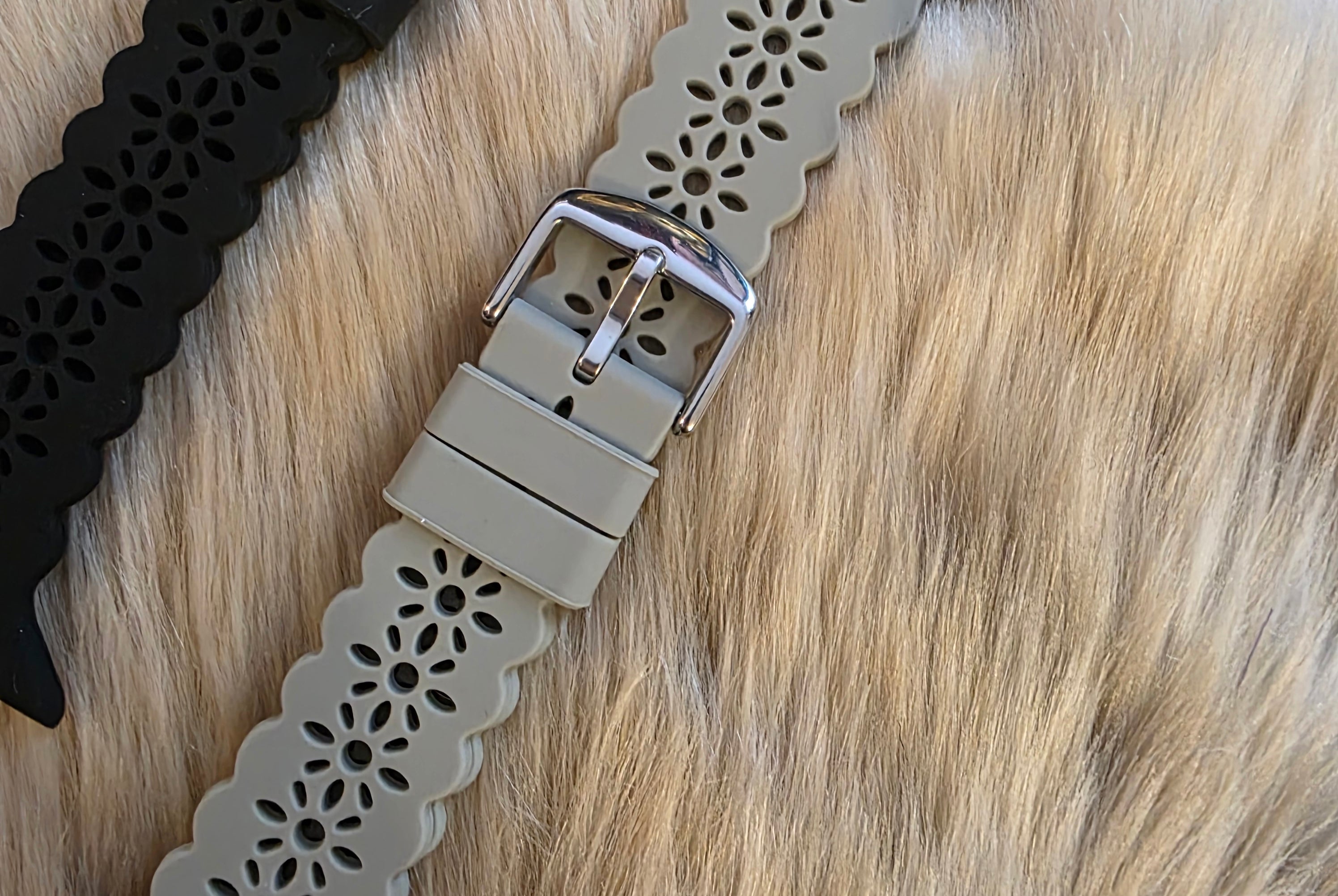 Scalloped Apple Watchband Watchband Vintage Vibes Boutique Gray