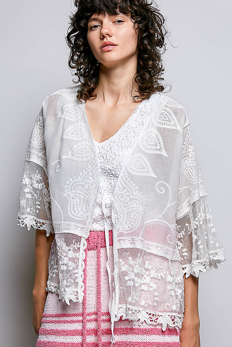 Lace & Daydreams Kimono Sweater POL