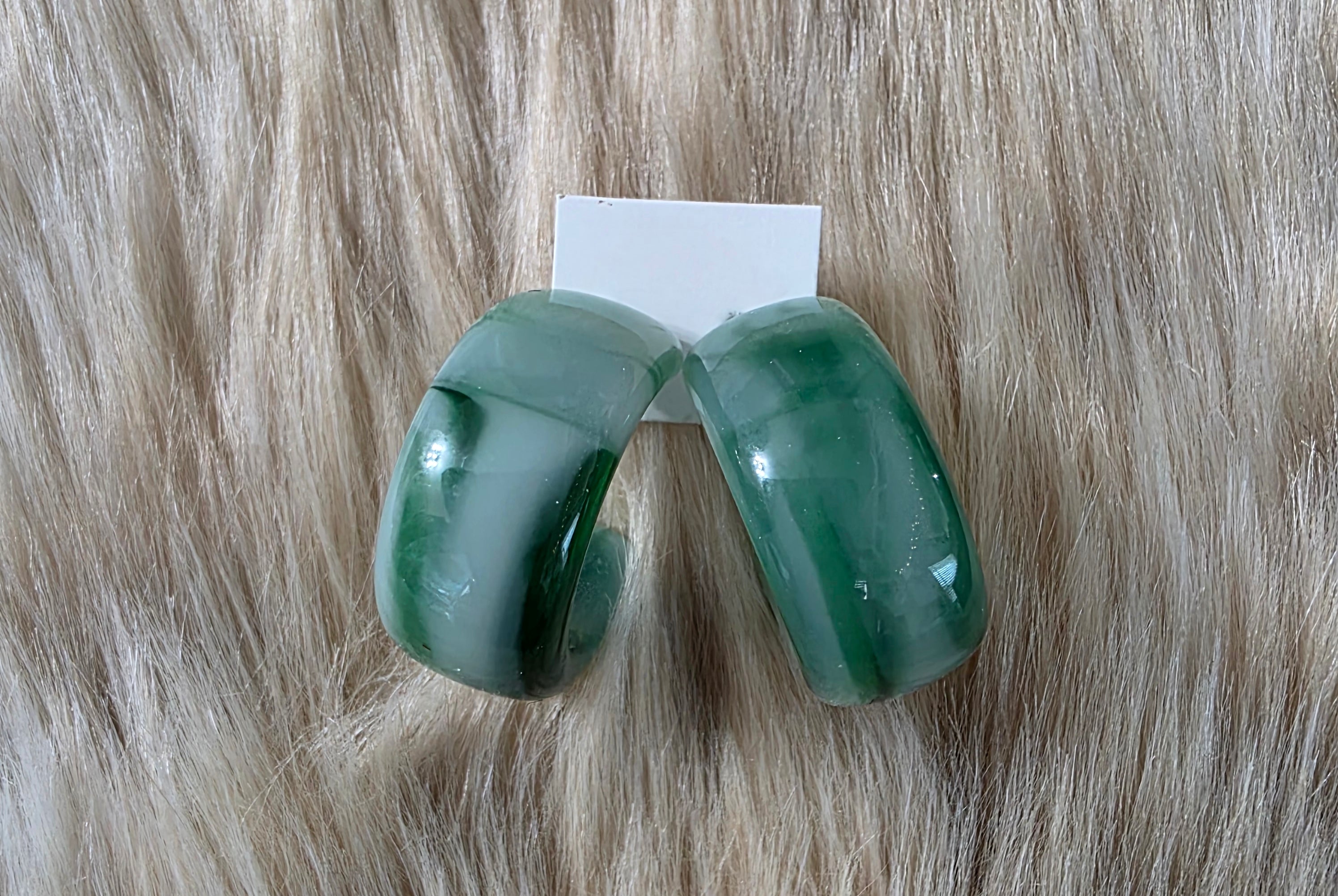Jade Dreams Hoops Earrings Vintage Vibes Boutique