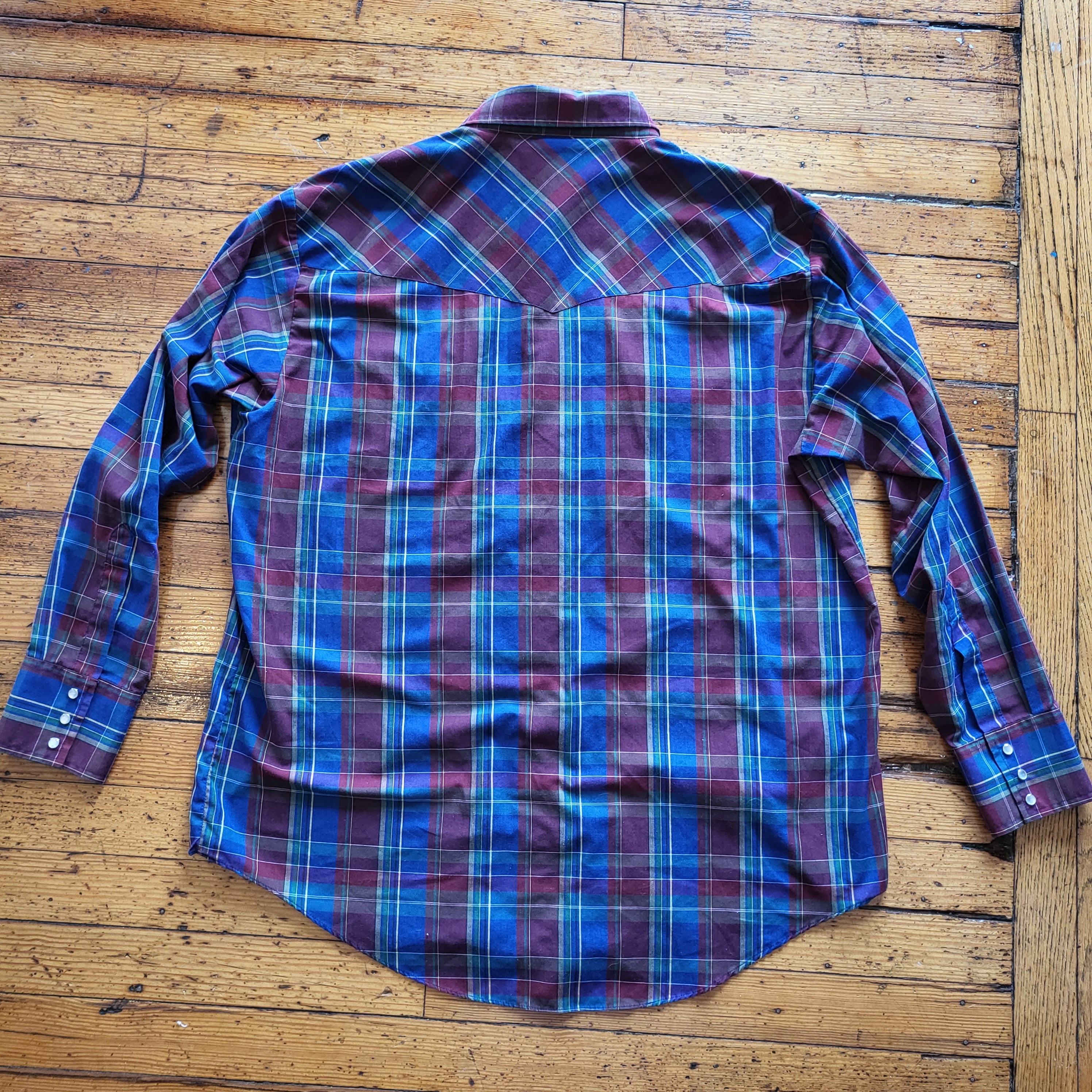 Plains Western Wear Vintage Pearl Snap Button Down Vintage Vibes 607