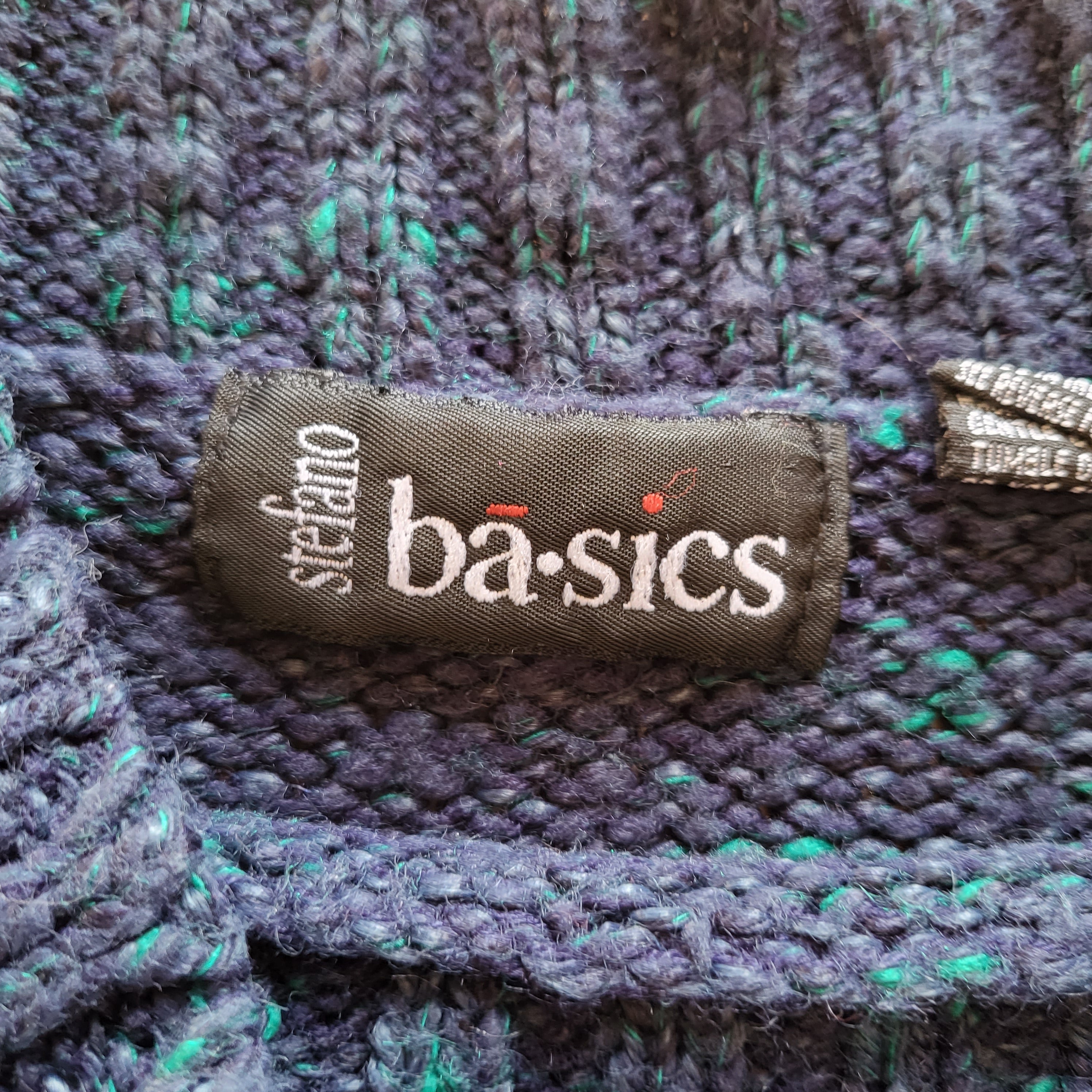 Stefano Basics Vintage Turtleneck Knit Sweater Blue and Green Size 3X/4X Vintage Vibes Boutique