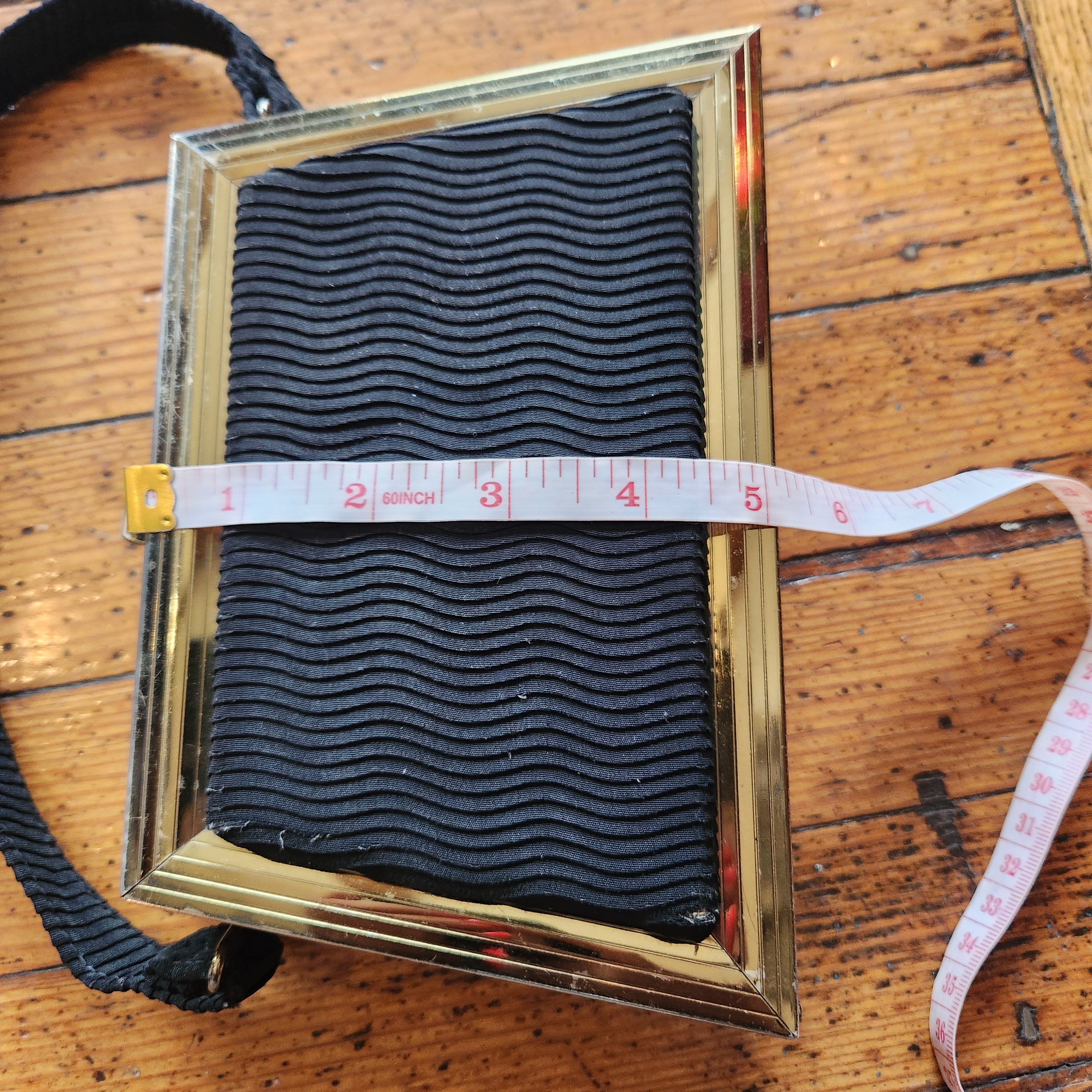 Vintage Black and Gold Hard Side Handbag Vintage Vibes Boutique