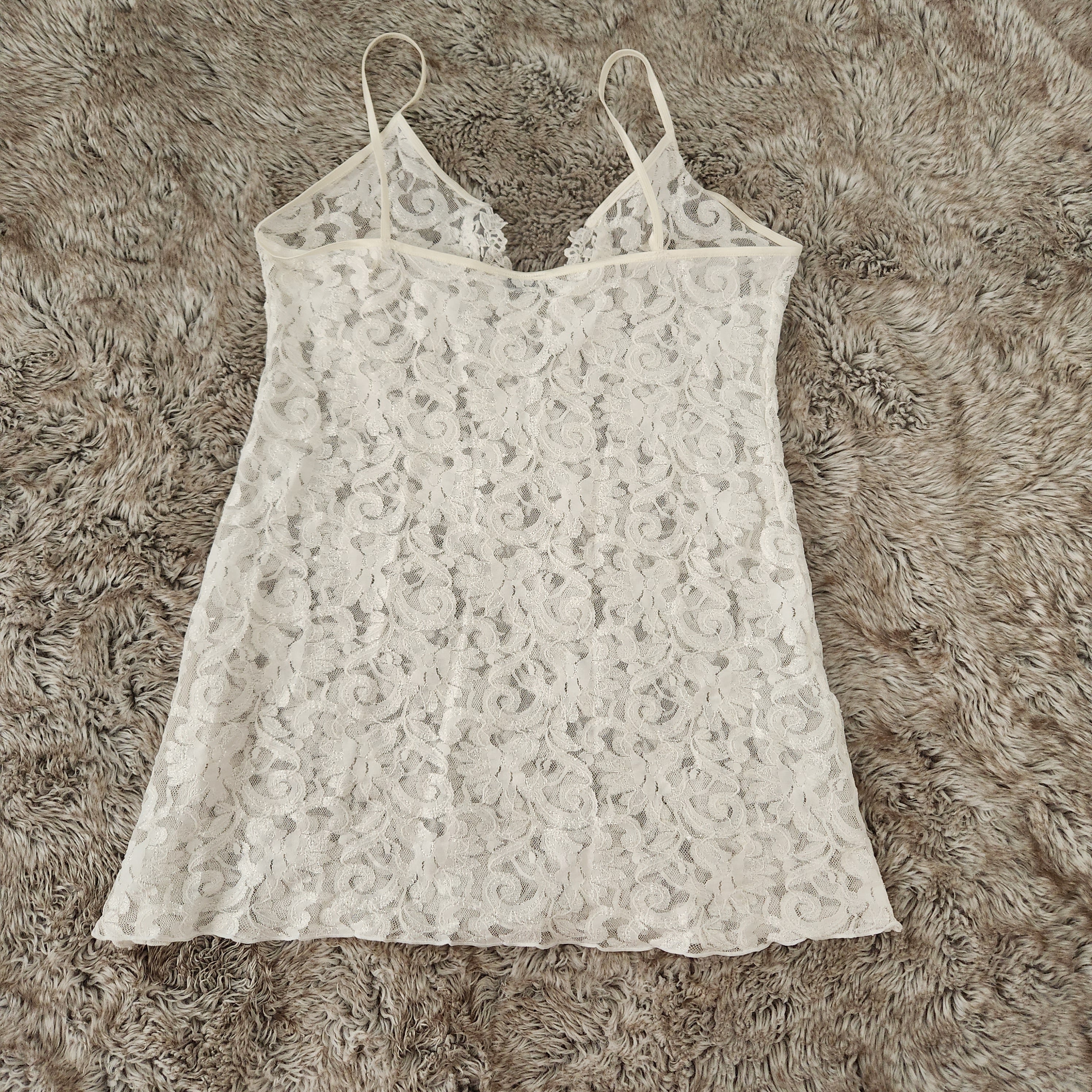 Cinema Etoile Vintage White Lace Lingerie Slip Vintage Vibes Boutique