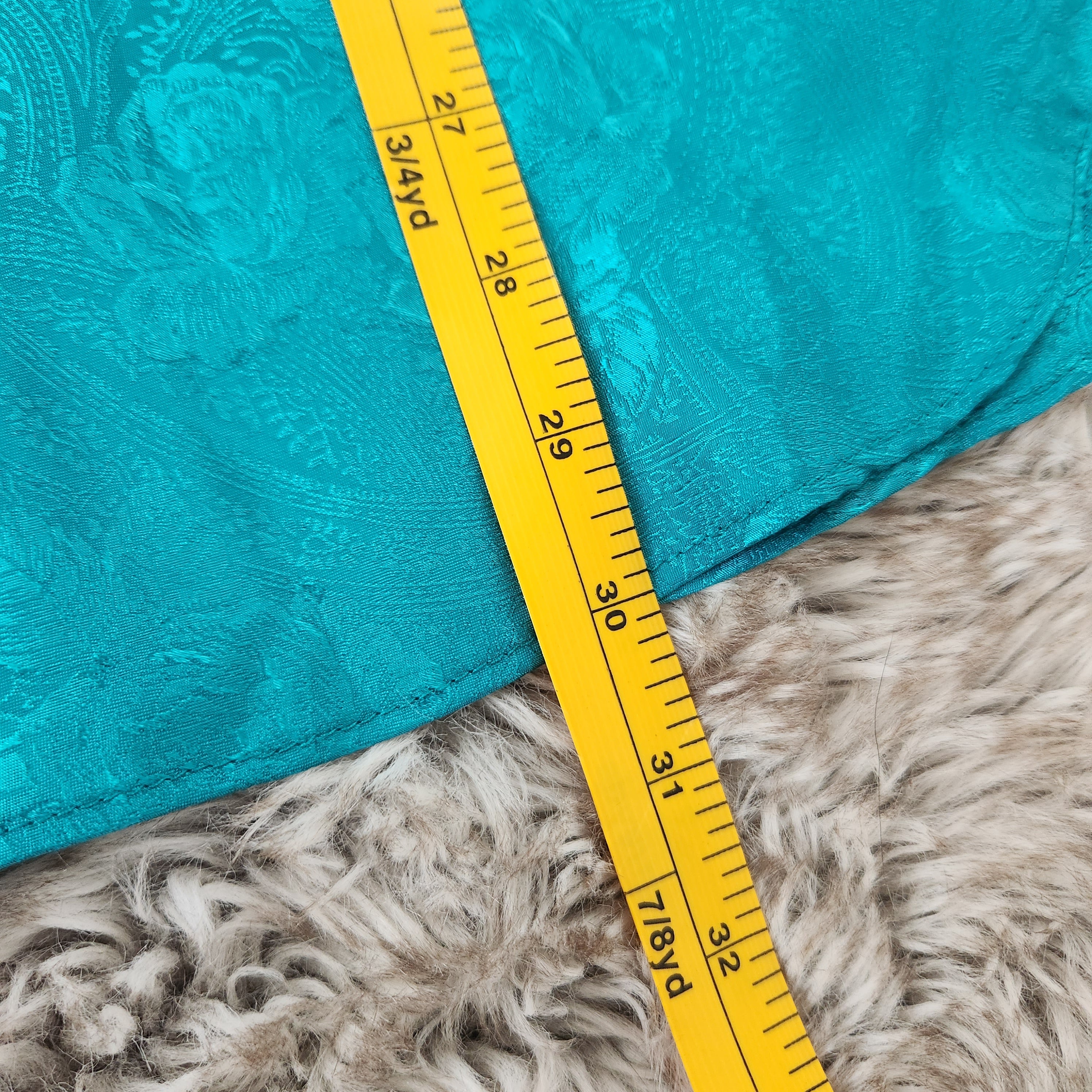 Inner Most Vintage Floral Satin Slip Lingerie Teal Green Vintage Vibes Boutique