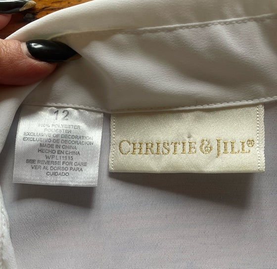 Christie & Jill Tuxedo Button Up Size 12
