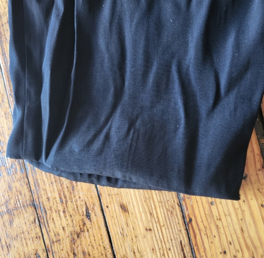 Just Me! Smocked Waist Pants Black Size Medium Vintage Vibes 607