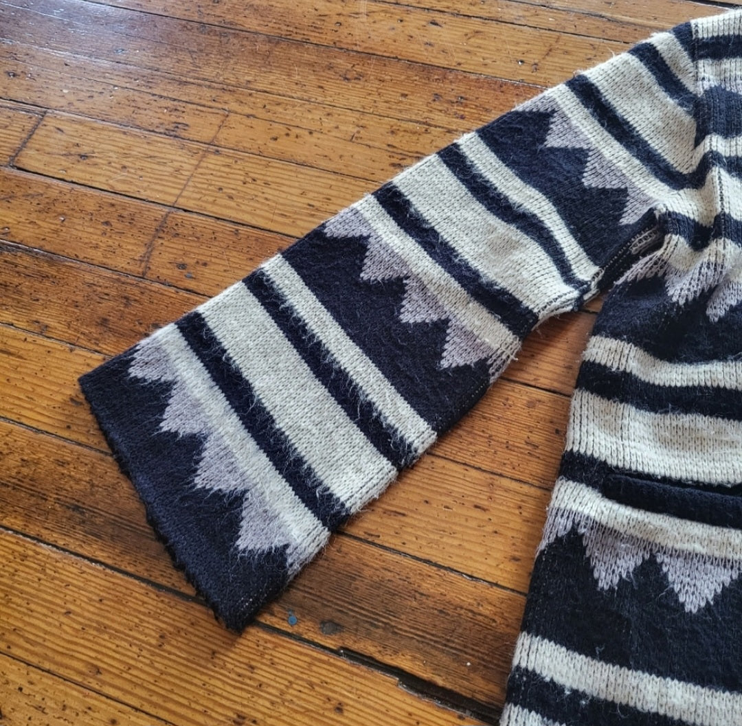Vintage Knit Striped Cardigan Sweater Vintage Vibes 607