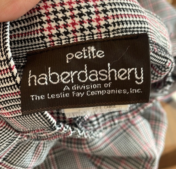 Haberdashery by Leslie Fay Plaid Pants Size Petite 14