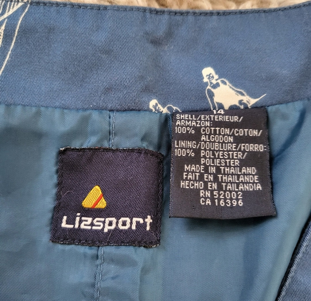 Lizsport Nautical Vest Blue Size 14 Lizsport