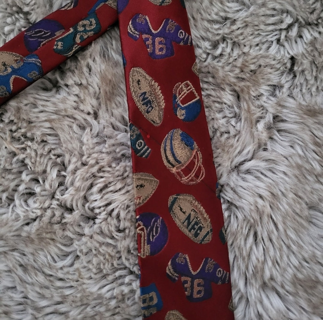 Michael James Vintage NFL Football Neck Tie NFC Division Made In USA Vintage Vibes Boutique
