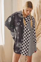 Checkered Forecast Shacket Shacket JADE BY JANE