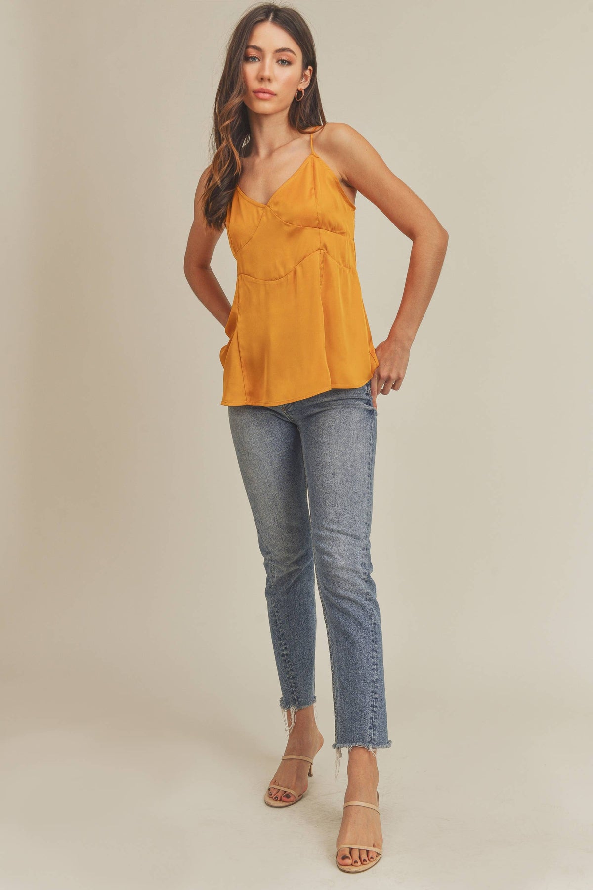 Solara Satin Tank Tank AEMI + CO