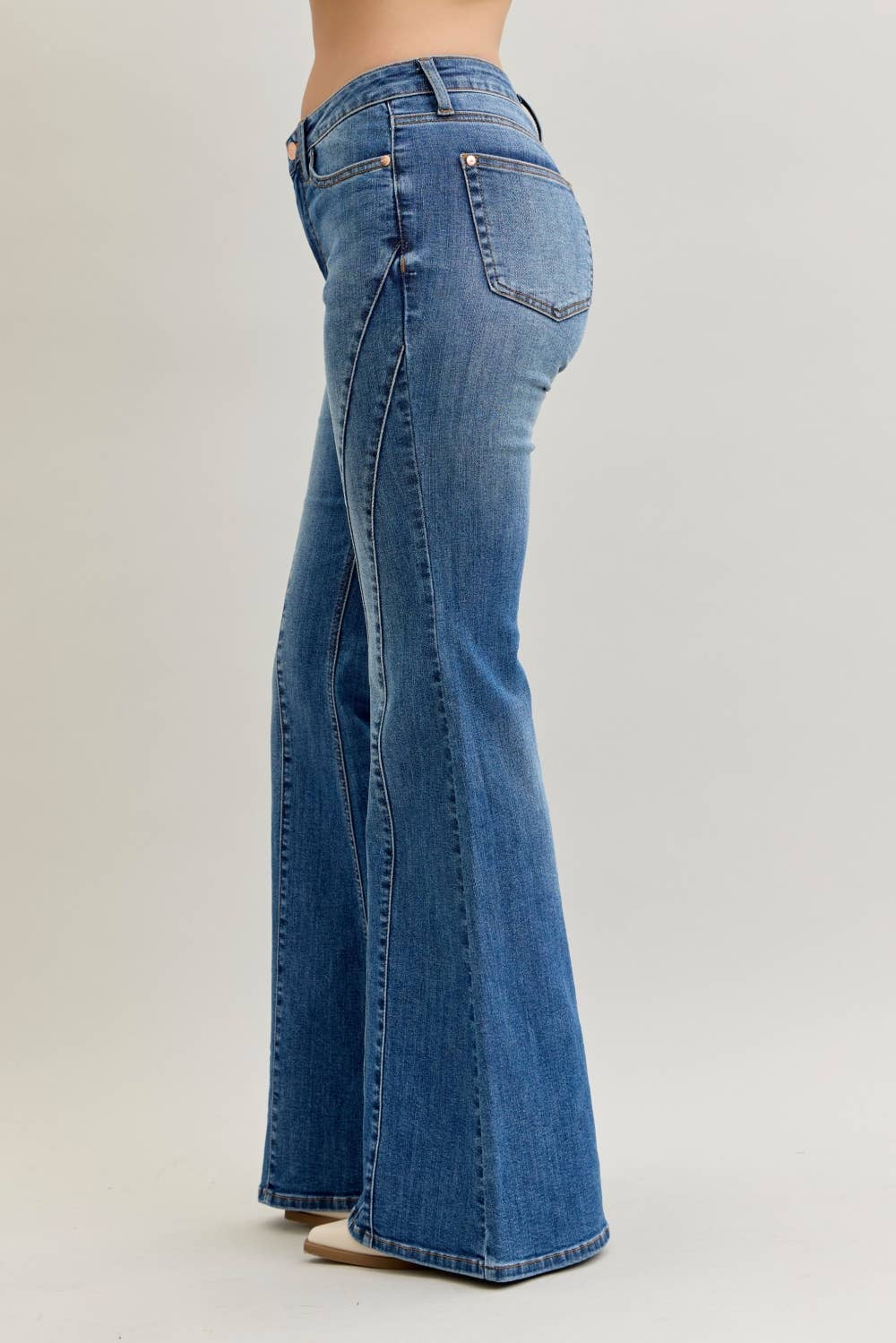 Jaqueline Double Seam Flares Flare Jeans Judy Blue Jeans MD 13(31)