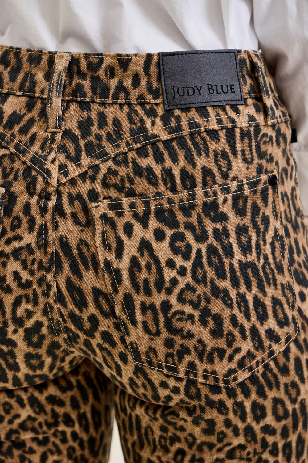 Stevie Leopard Jeans Flare Jeans Judy Blue Jeans