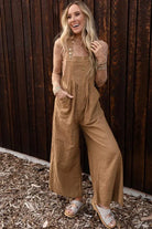 Tan Overall Jumpsuit  Vintage Vibes Boutique   
