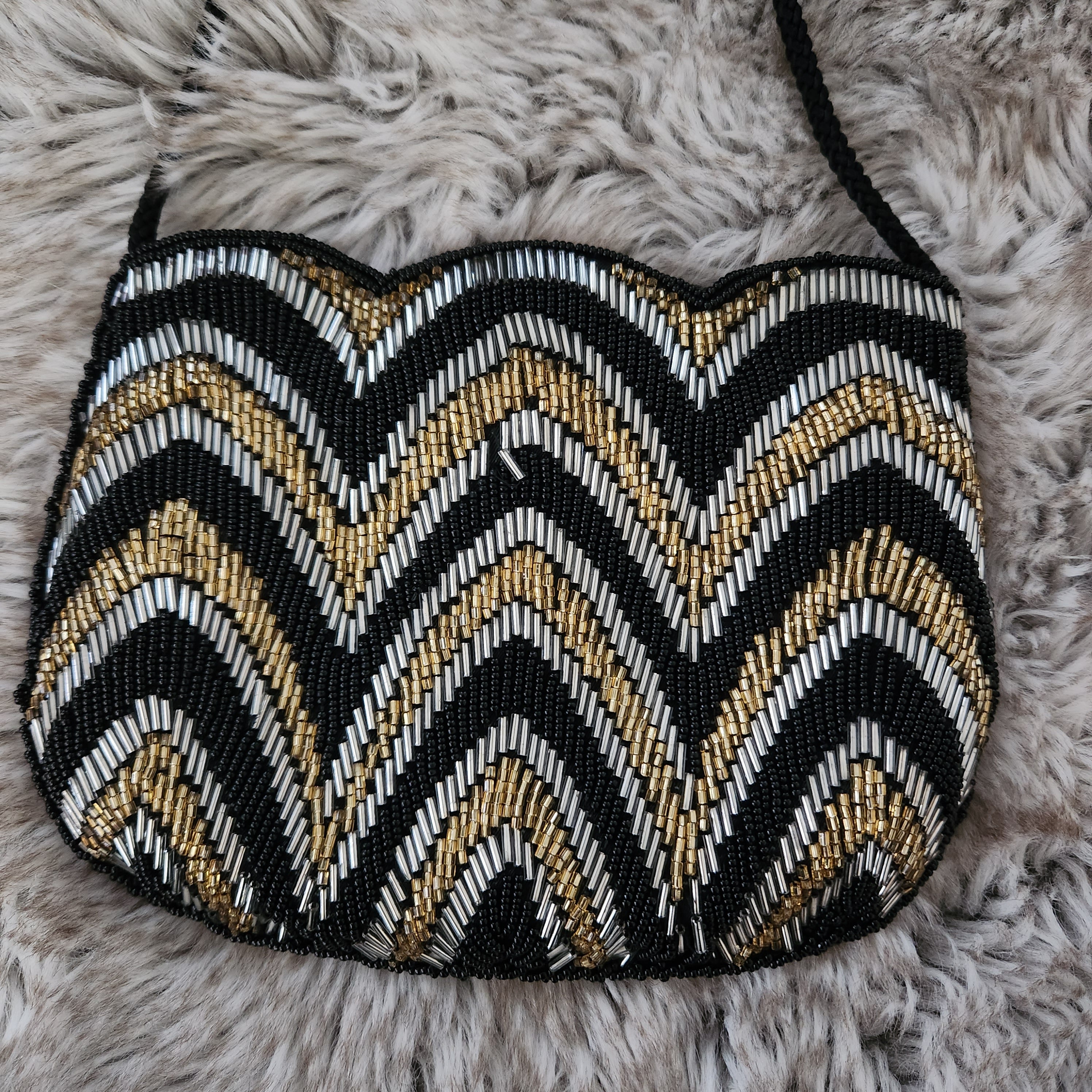 33 East Vintage Beaded Striped Crossbody Bag  Vintage Vibes Boutique   