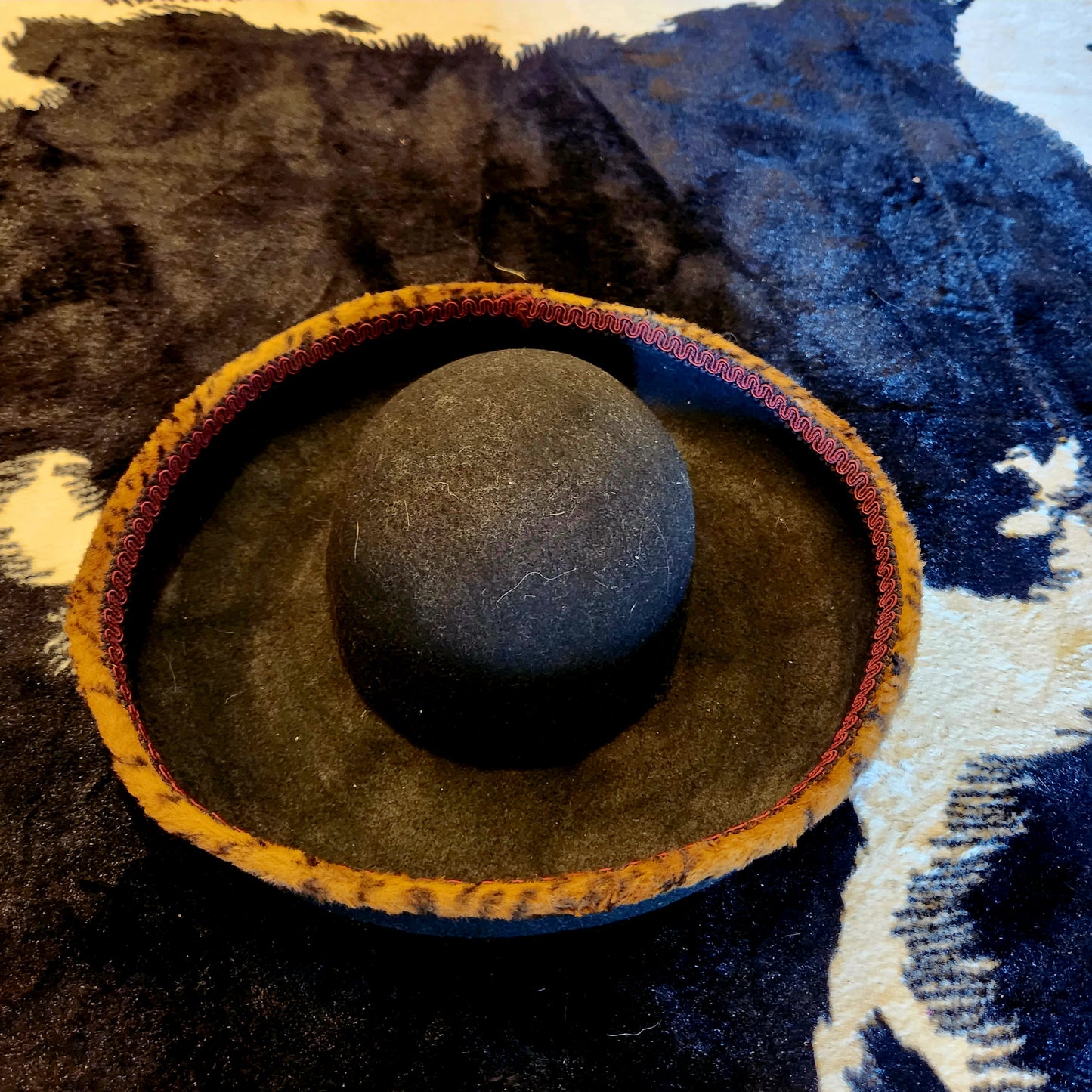 Whittall & Shon Vintage Bollman 100% Wool Felt Leopard Print Trim Church Hat  Vintage Vibes Boutique   