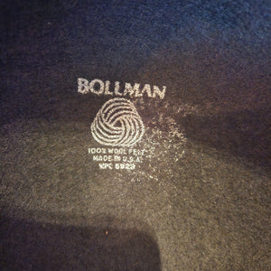 Whittall & Shon Vintage Bollman 100% Wool Felt Leopard Print Trim Church Hat