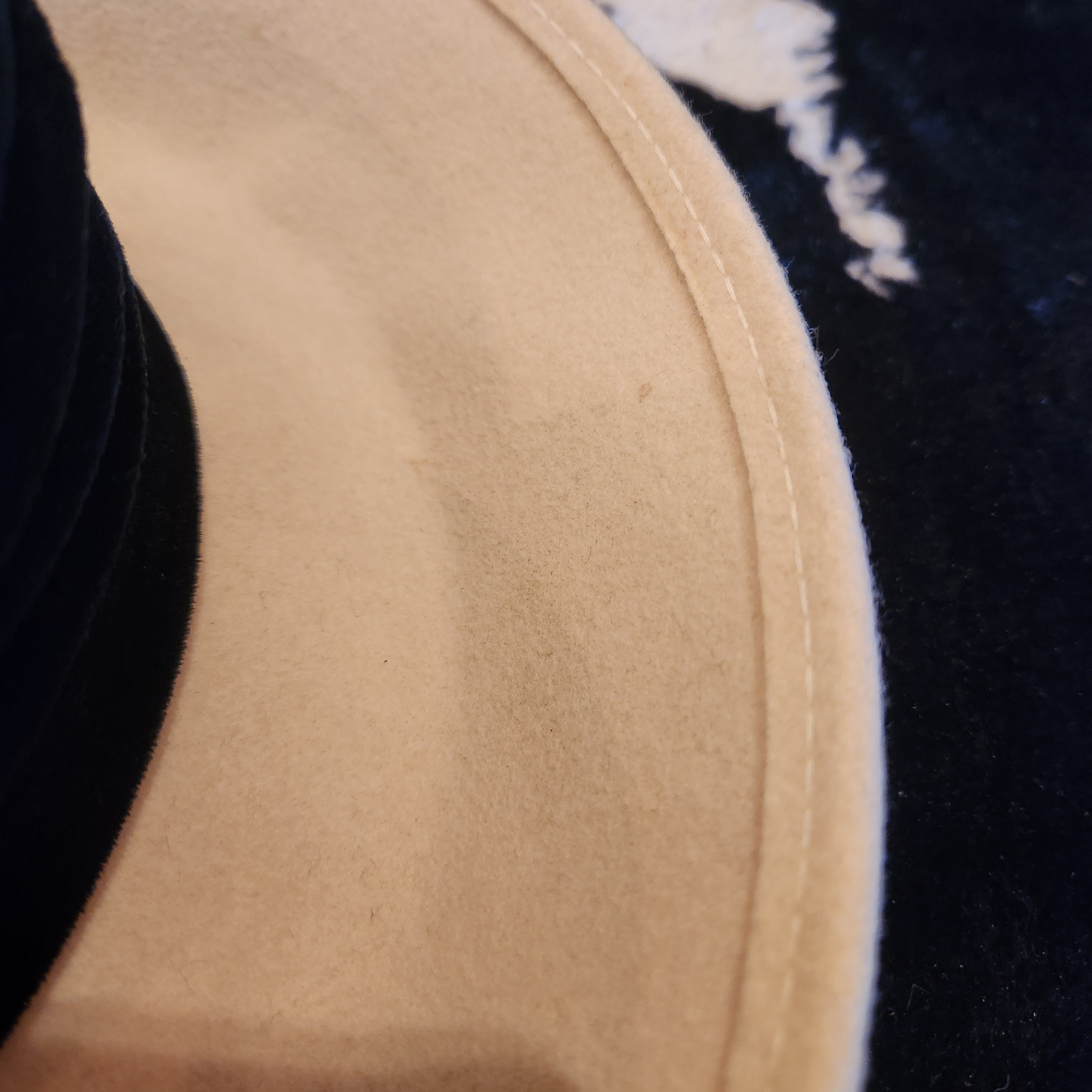 Importina Vintage Bollman 100% Wool Felt Bowler Hat Cream with Black Ribbon