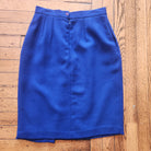 Pappagallo Vintage Cobalt Blue Wool Pencil Skirt Size 8  Vintage Vibes Boutique   
