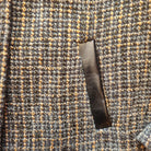 Pendleton Vintage Pleather Trim Tweed Blazer Jacket Green, Gold & Black Size 10  Vintage Vibes Boutique   
