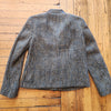Pendleton Vintage Pleather Trim Tweed Blazer Jacket Green, Gold & Black Size 10