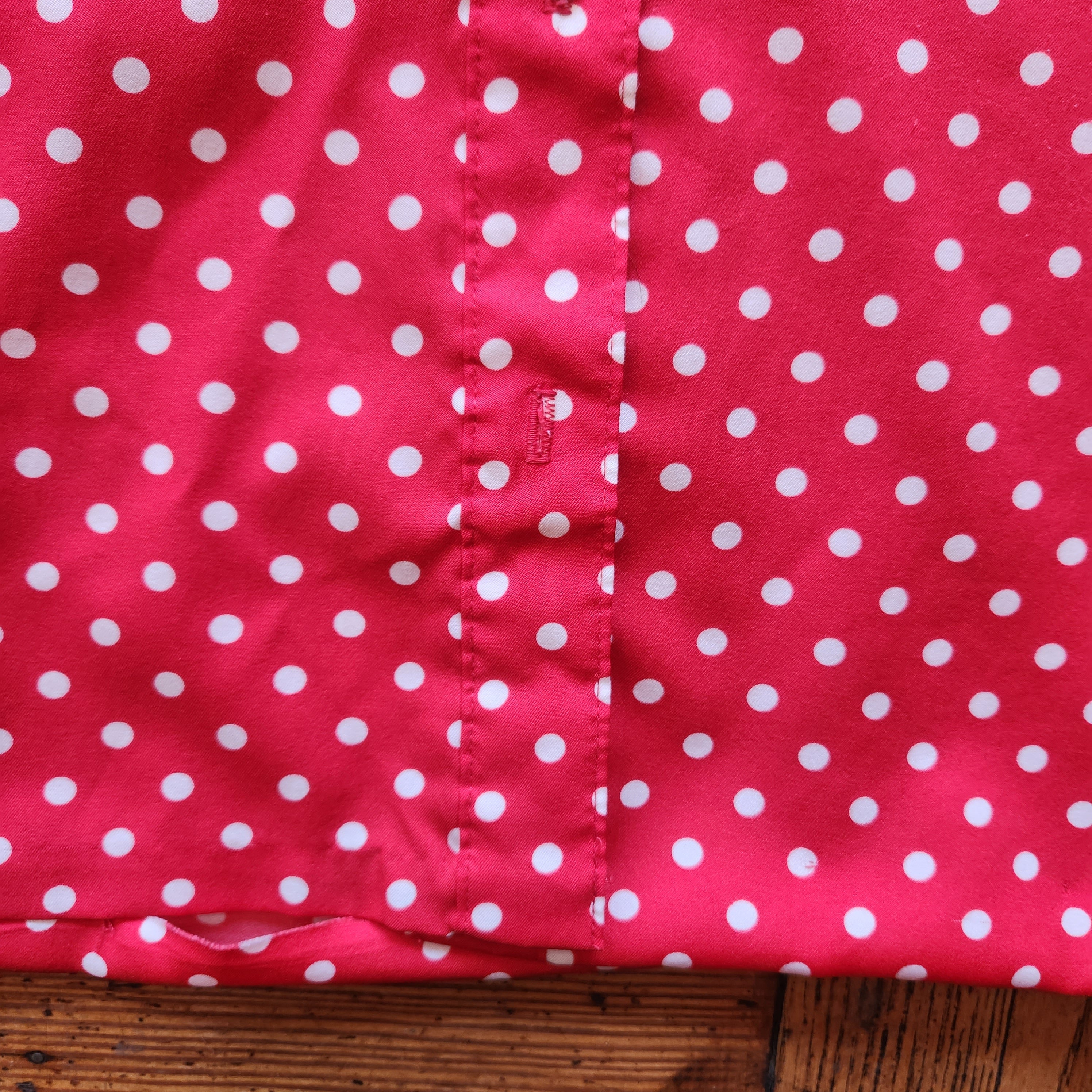 Pins and Needles Vintage Puff Sleeve Collared Polka Dot Shirt