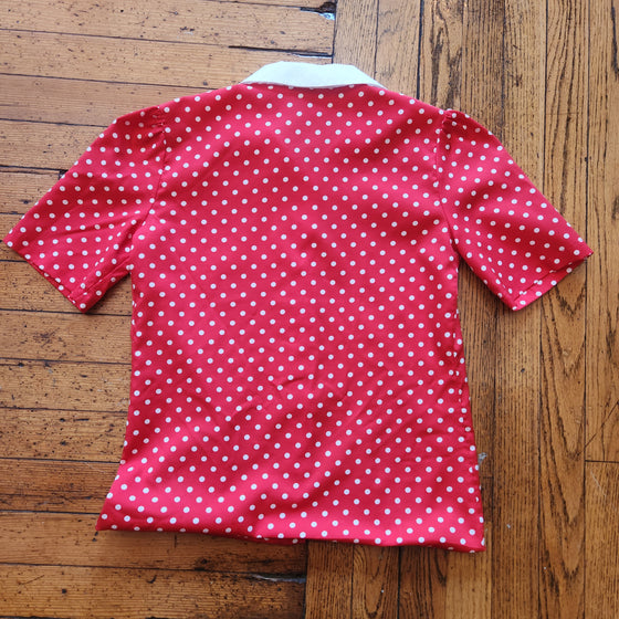 Pins and Needles Vintage Puff Sleeve Collared Polka Dot Shirt