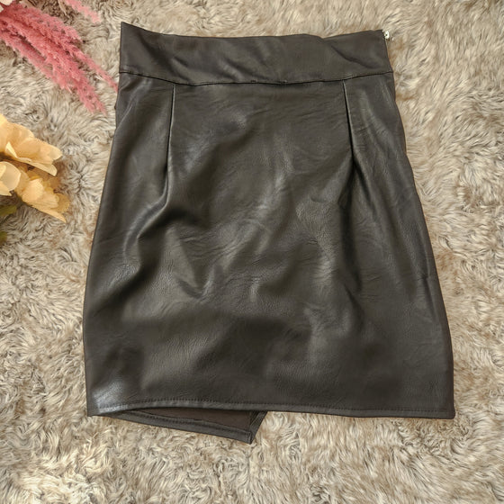 Gemma Leatherette Mini Skirt