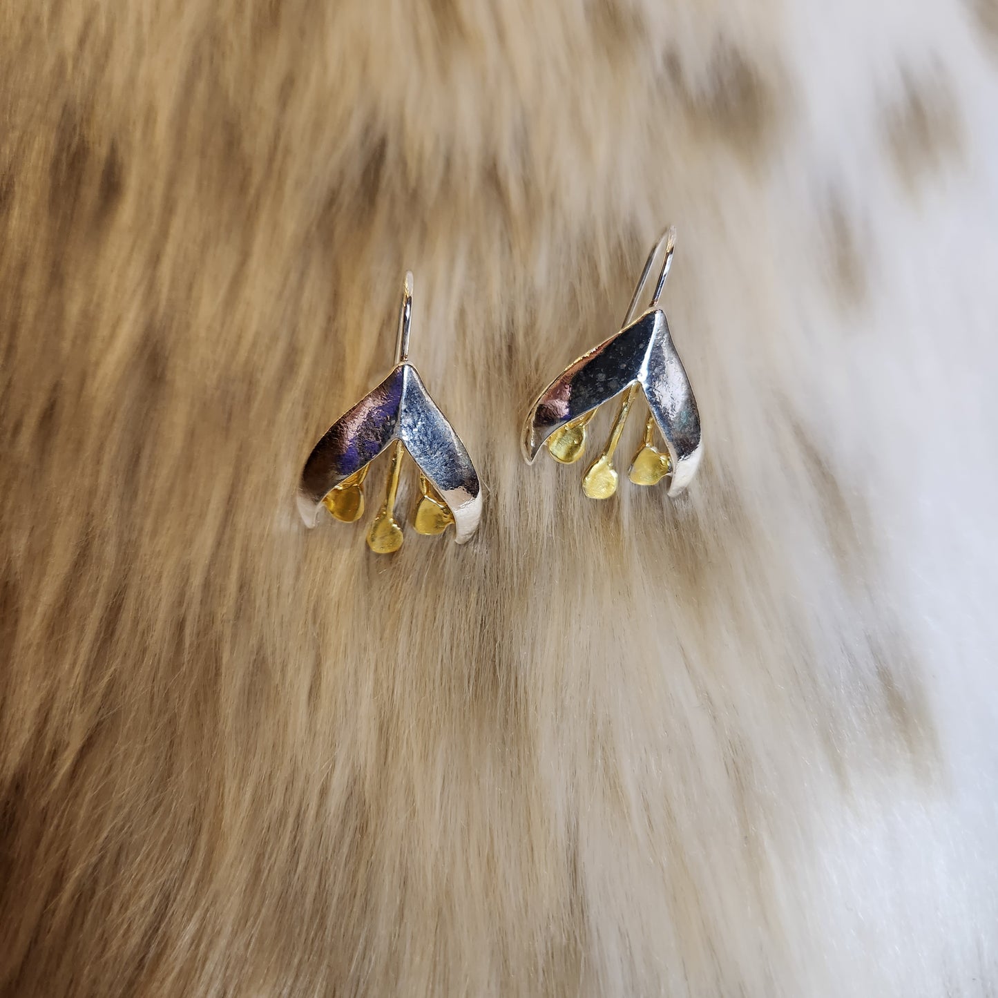 Multi-metal Flower Earrings  Vintage Vibes Boutique   
