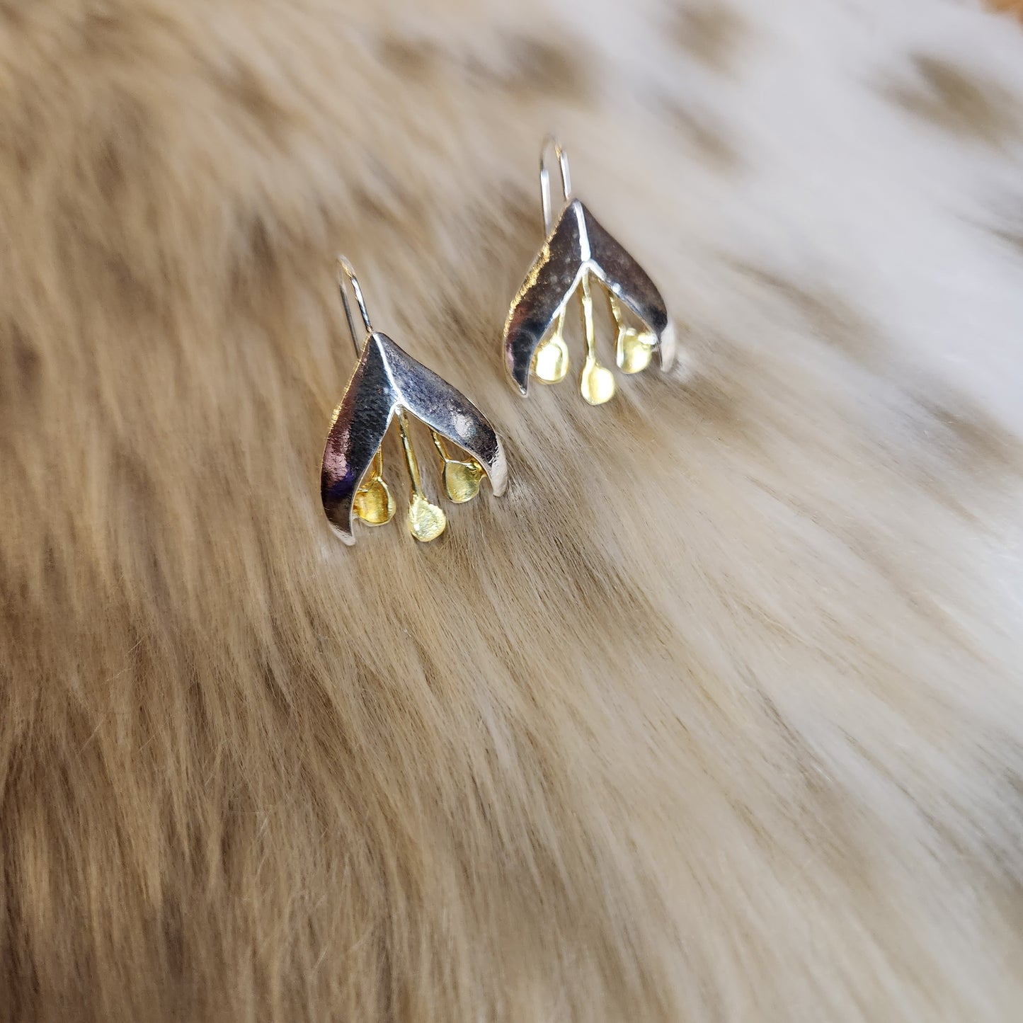 Multi-metal Flower Earrings  Vintage Vibes Boutique   