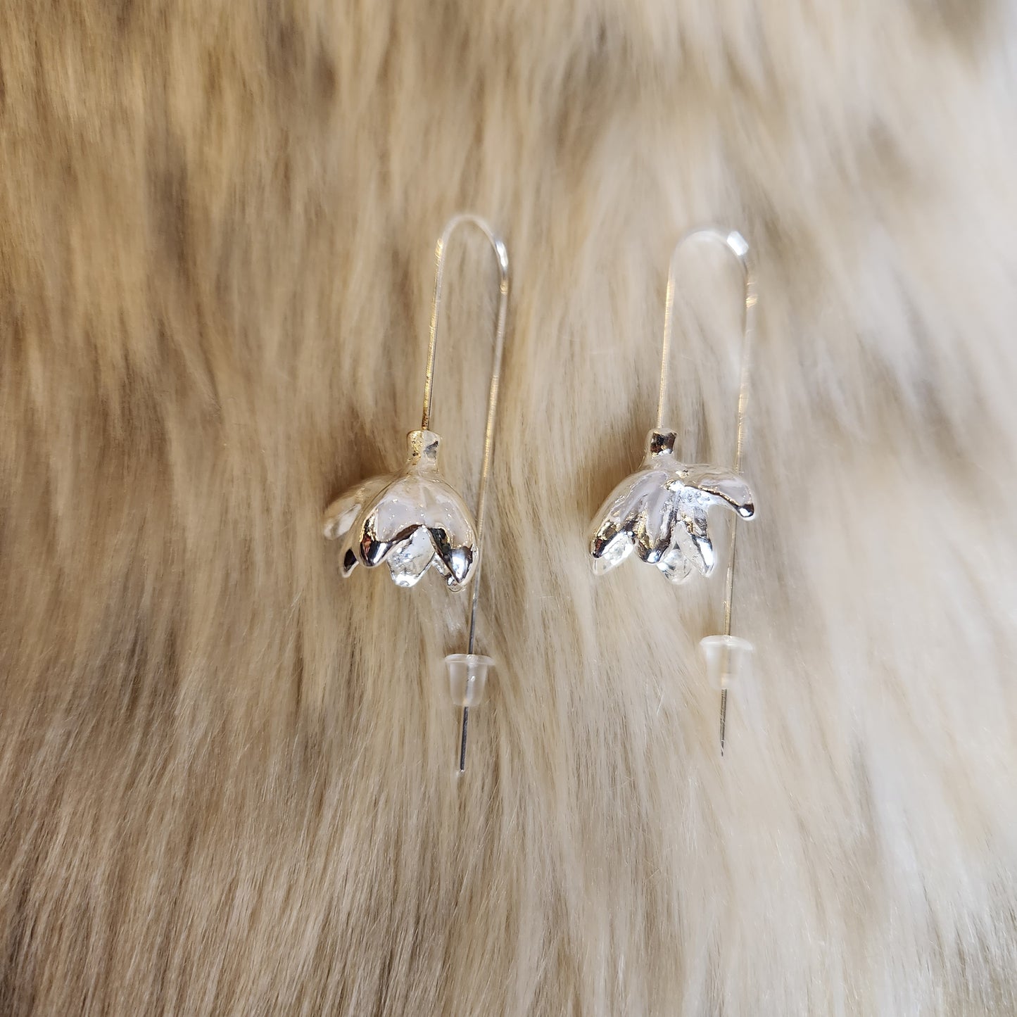 Silver Lily Earrings  Vintage Vibes Boutique   