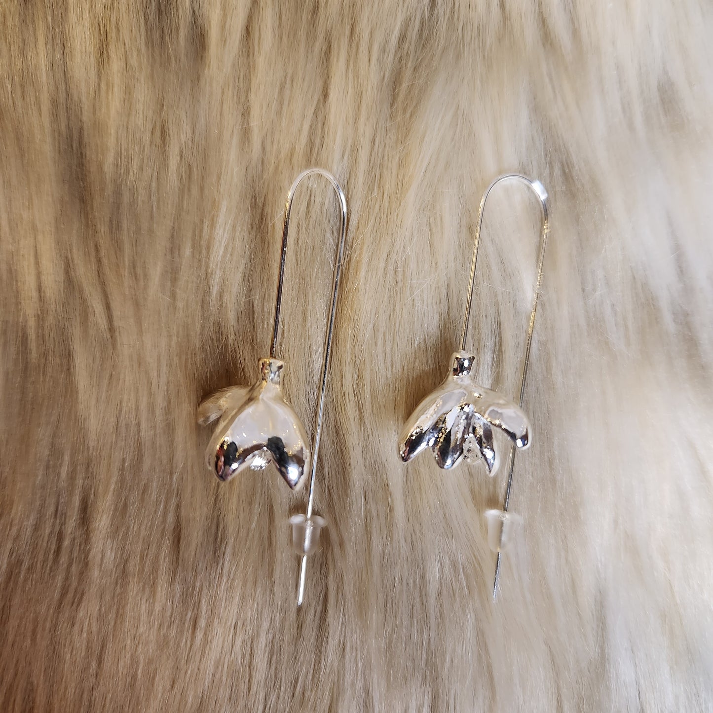 Silver Lily Earrings  Vintage Vibes Boutique   